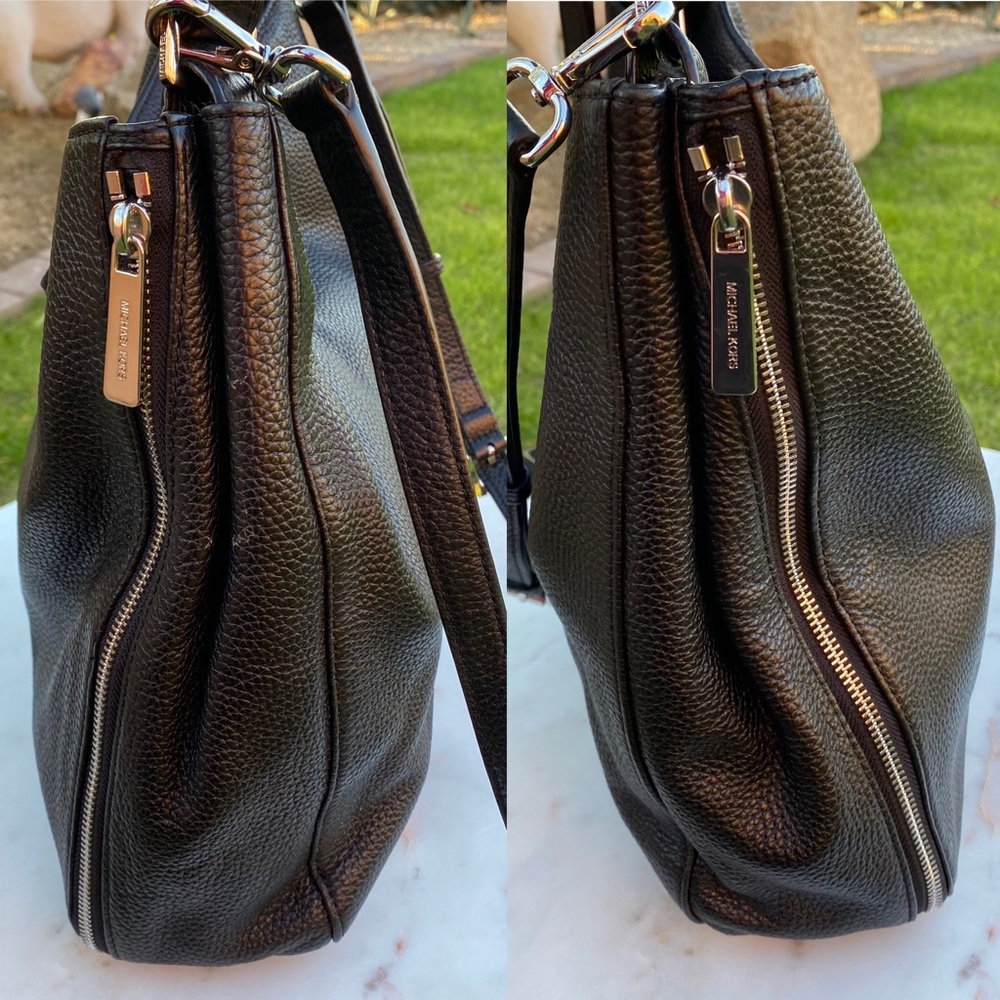 SOLD Michael Kors Large Pebbled Leather Hobo Shoulder Bag - Picture 7 of 14